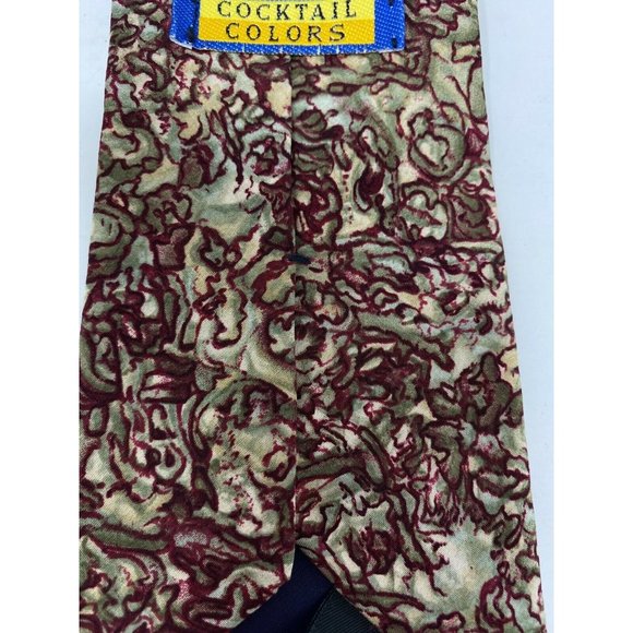 Lot of 2 Cocktail Colors Mens Silk Ties Martini & Scotch Abstract Geometric - Picture 6 of 6